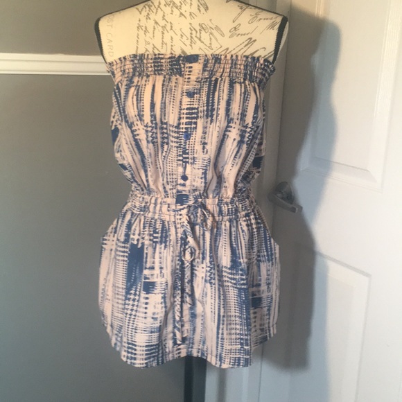 About Stylez Tops - Sleeveless pink and blue tie-dye top, with pockets